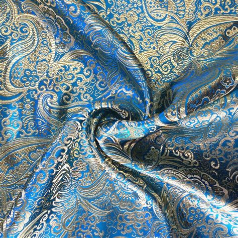 paisley blue & purple metallic fabric|blue paisley fabric.